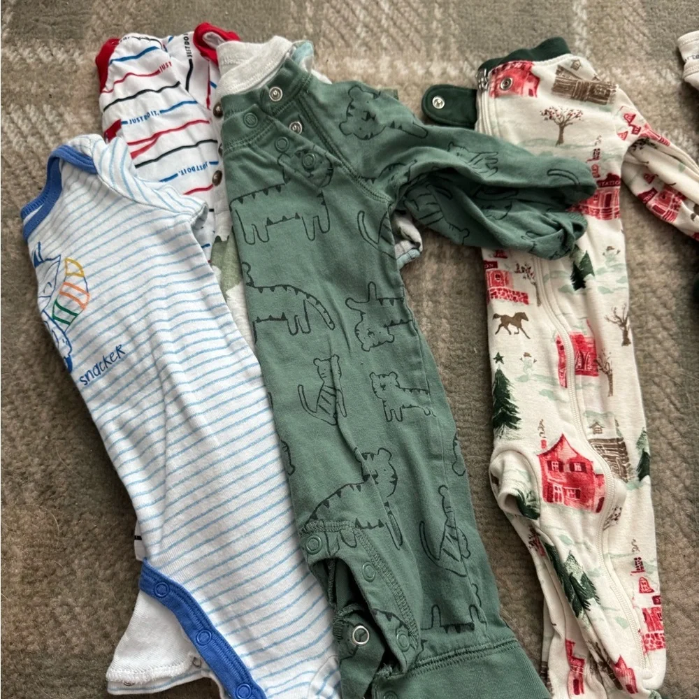 Carter’s newborn baby boy gown and outfit clothing lot